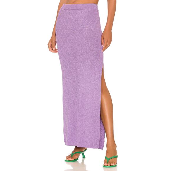 Dodo Bar Or 'Loren' Purple Rayon Skirt Size 40 - Picture 1 of 4